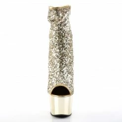 Pleaser ADORE-1008SQ - Gold Sequins/Gold Chrome Exotic Dancing