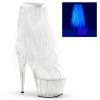 Pleaser ADORE-1017MFF - Clr-Wht Marabou/Clr-Gltr Exotic Dancing
