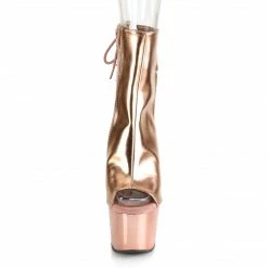 Pleaser Exotic Dancing ADORE-1018 - Rose Gold Metallic Pu/Rose Gold Chrome
