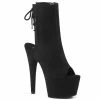 Pleaser Exotic Dancing ADORE-1018FS - Blk Faux Suede/Blk Suede