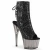 Pleaser ADORE-1018GT - Blk Glitter/Smoke Tinted