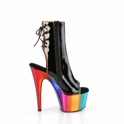 Pleaser ADORE-1018RC-02 - Blk Pat/Rainbow Chrome Exotic Dancing