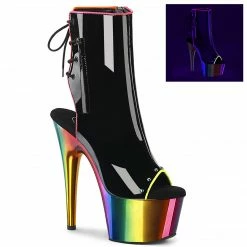 Pleaser ADORE-1018RC-02 - Blk Pat/Rainbow Chrome Exotic Dancing