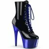 Pleaser Drag Queen ADORE-1020 - Blk Pat/Royal Blue Chrome 1 Pleaser Drag Queen ADORE-1020 - Blk Pat/Royal Blue Chrome