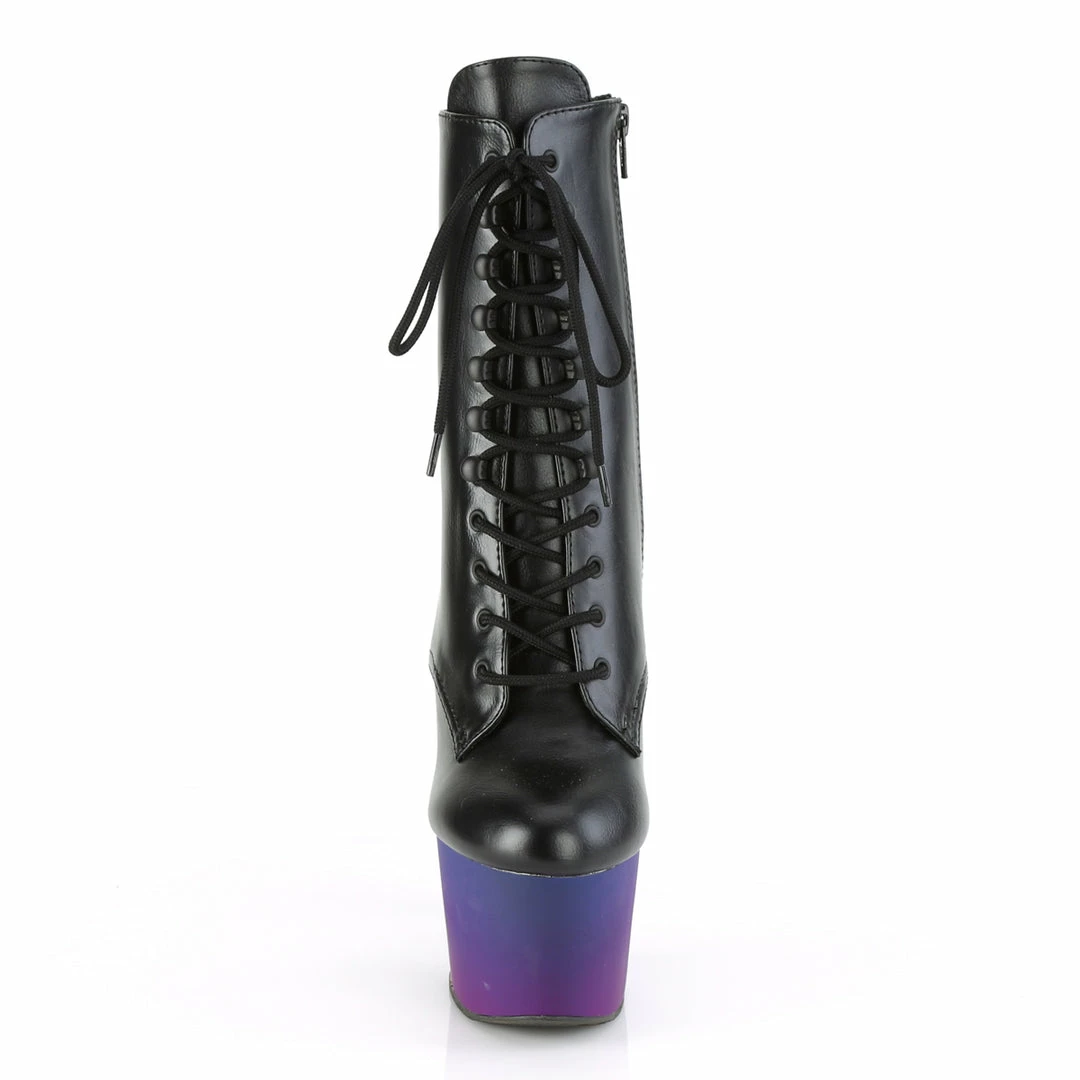 Pleaser ADORE-1020BP - Blk Faux Leather/Blue-Purple Ombre 4 Pleaser ADORE-1020BP - Blk Faux Leather/Blue-Purple Ombre