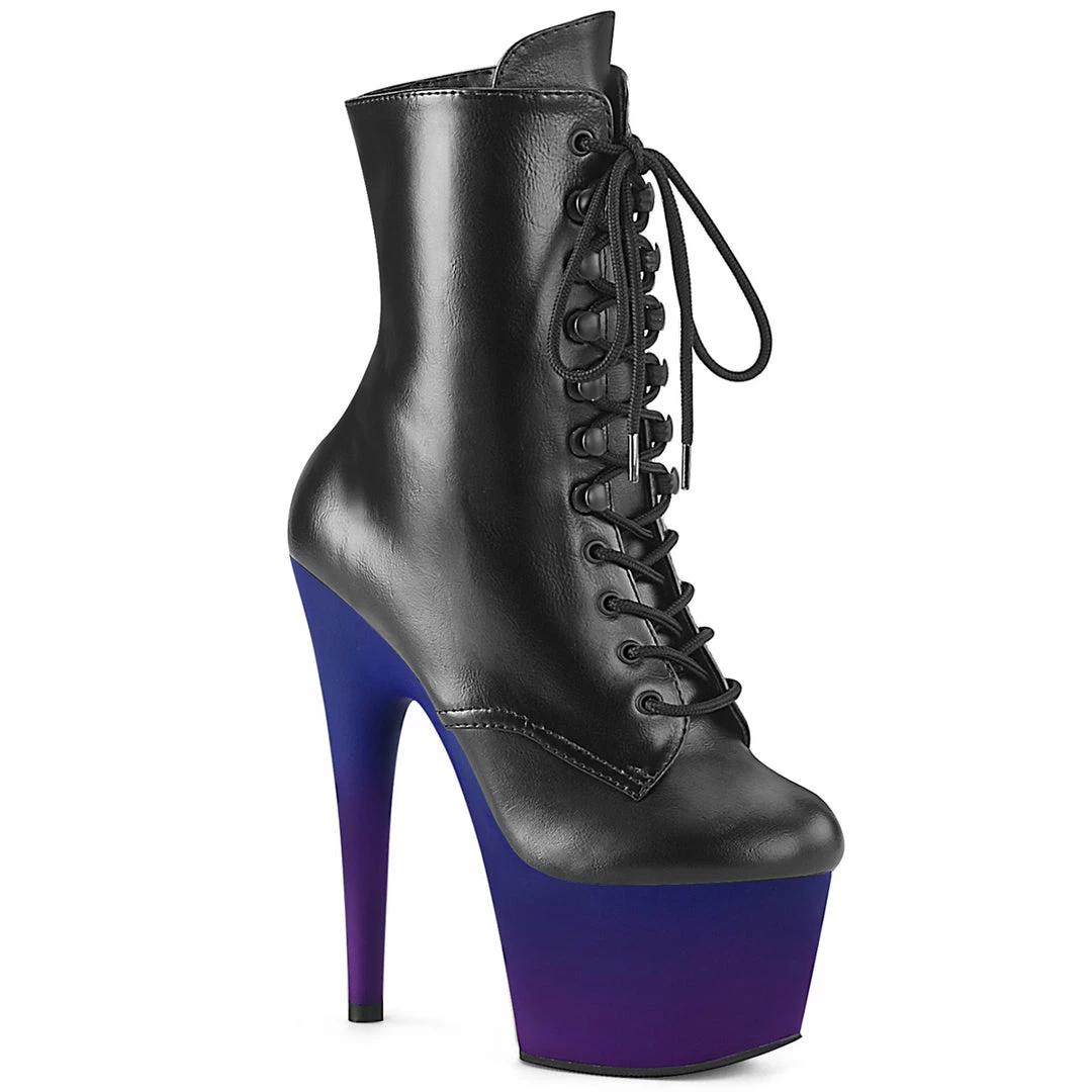 Pleaser ADORE-1020BP - Blk Faux Leather/Blue-Purple Ombre 3 Pleaser ADORE-1020BP - Blk Faux Leather/Blue-Purple Ombre