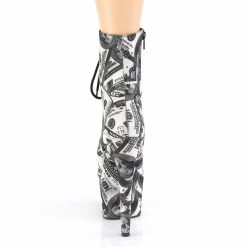 Pleaser Exotic Dancing ADORE-1020DP - Wht-Blk Fabric/Wht-Blk Fabric