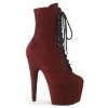 Pleaser ADORE-1020FS - Burgundy Faux Suede/Burgundy Faux Suede Exotic Dancing