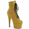 Pleaser ADORE-1020FS - Mustard Faux Suede/Mustard Faux Suede