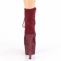 Pleaser Exotic Dancing ADORE-1020FSMG - Burgundy F. Suede/Burgundy Multi Mini Gltr 10 Pleaser Exotic Dancing ADORE-1020FSMG - Burgundy F. Suede/Burgundy Multi Mini Gltr