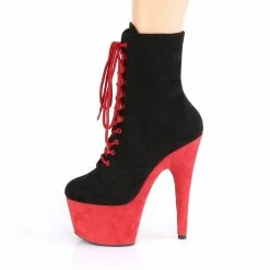 Pleaser Exotic Dancing ADORE-1020FSTT - Blk Faux Suede/Red Faux Suede 9 Pleaser Exotic Dancing ADORE-1020FSTT - Blk Faux Suede/Red Faux Suede
