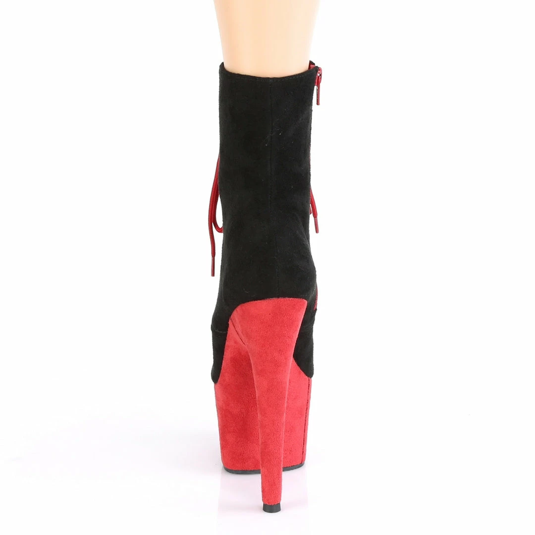 Pleaser Exotic Dancing ADORE-1020FSTT - Blk Faux Suede/Red Faux Suede 6 Pleaser Exotic Dancing ADORE-1020FSTT - Blk Faux Suede/Red Faux Suede