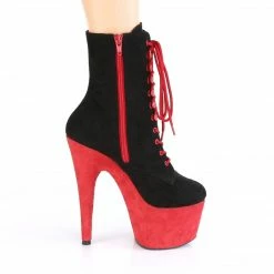 Pleaser Exotic Dancing ADORE-1020FSTT - Blk Faux Suede/Red Faux Suede 11 Pleaser Exotic Dancing ADORE-1020FSTT - Blk Faux Suede/Red Faux Suede