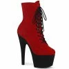 Pleaser ADORE-1020FSTT - Red Faux Suede/Blk Faux Suede 1 Pleaser ADORE-1020FSTT - Red Faux Suede/Blk Faux Suede