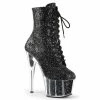 Pleaser ADORE-1020G - Blk Glitter/Blk Glitter Exotic Dancing