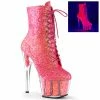 Pleaser ADORE-1020G - Neon Pink Glitter/Neon Pink Glitter