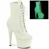 Pleaser Exotic Dancing ADORE-1020GD - White Glow F.Leather/White Glow F.Leather
