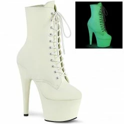 Pleaser Exotic Dancing ADORE-1020GD - White Glow F.Leather/White Glow F.Leather