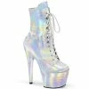Pleaser Exotic Dancing ADORE-1020HG-C - Slv Crocodile Print Hologram/M