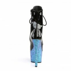Pleaser ADORE-1020LG - Blk Pat/Blue Multi Glitter Exotic Dancing