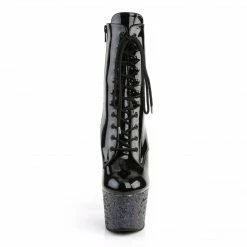 Pleaser Exotic Dancing ADORE-1020LG - Blk Pat/Blk Multi Glitter