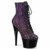 Pleaser Exotic Dancing ADORE-1020OMBG - Purple Multi Glitter/Blk