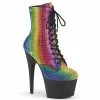 Pleaser Exotic Dancing ADORE-1020RS - Rainbow RS/Blk Matte