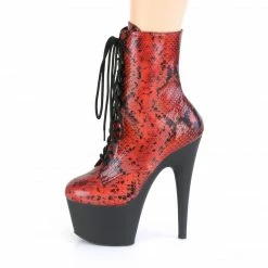 Pleaser ADORE-1020SP - Red Holo Snake Print/Blk Matte Exotic Dancing