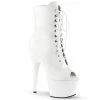 Pleaser ADORE-1021 - Wht Faux Leather/Wht