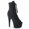 Pleaser ADORE-1021FS - Blk Faux Suede/Blk Faux Suede