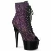Pleaser Exotic Dancing ADORE-1021OMBG - Purple Multi Glitter/Blk
