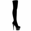 Pleaser ADORE-3002 - Blk Str Velvet/Blk Exotic Dancing
