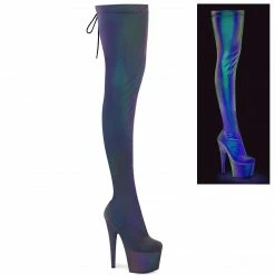 Pleaser ADORE-3008REFL - Stretch Green-Purple Refllective/M Exotic Dancing