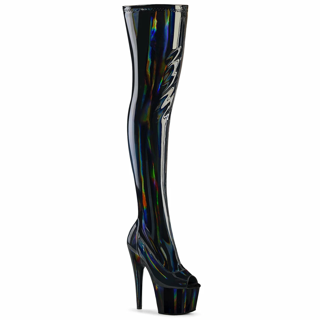 Pleaser ADORE-3011HWR - Blk Str. Holo/Blk Holo 3 Pleaser ADORE-3011HWR - Blk Str. Holo/Blk Holo