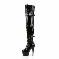 Pleaser Exotic Dancing ADORE-3028 - Blk Str Pat/Blk