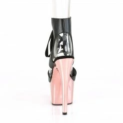Pleaser ADORE-700-14 - Blk Faux Leather/Rose Gold Chrome Exotic Dancing 10 Pleaser ADORE-700-14 - Blk Faux Leather/Rose Gold Chrome Exotic Dancing