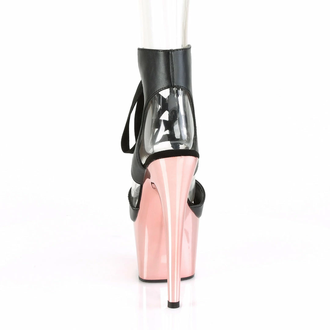 Pleaser ADORE-700-14 - Blk Faux Leather/Rose Gold Chrome Exotic Dancing 6 Pleaser ADORE-700-14 - Blk Faux Leather/Rose Gold Chrome Exotic Dancing