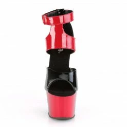 Pleaser Exotic Dancing ADORE-700-16 - Blk-Red Pat/Red-Blk