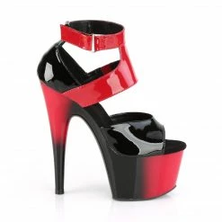 Pleaser Exotic Dancing ADORE-700-16 - Blk-Red Pat/Red-Blk