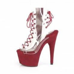 Pleaser ADORE-700-30FS - Clr/Burgundy Faux Suede 9 Pleaser ADORE-700-30FS - Clr/Burgundy Faux Suede