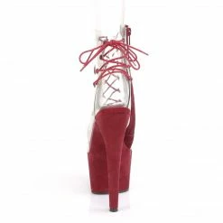 Pleaser ADORE-700-30FS - Clr/Burgundy Faux Suede 10 Pleaser ADORE-700-30FS - Clr/Burgundy Faux Suede