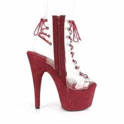 Pleaser ADORE-700-30FS - Clr/Burgundy Faux Suede 11 Pleaser ADORE-700-30FS - Clr/Burgundy Faux Suede