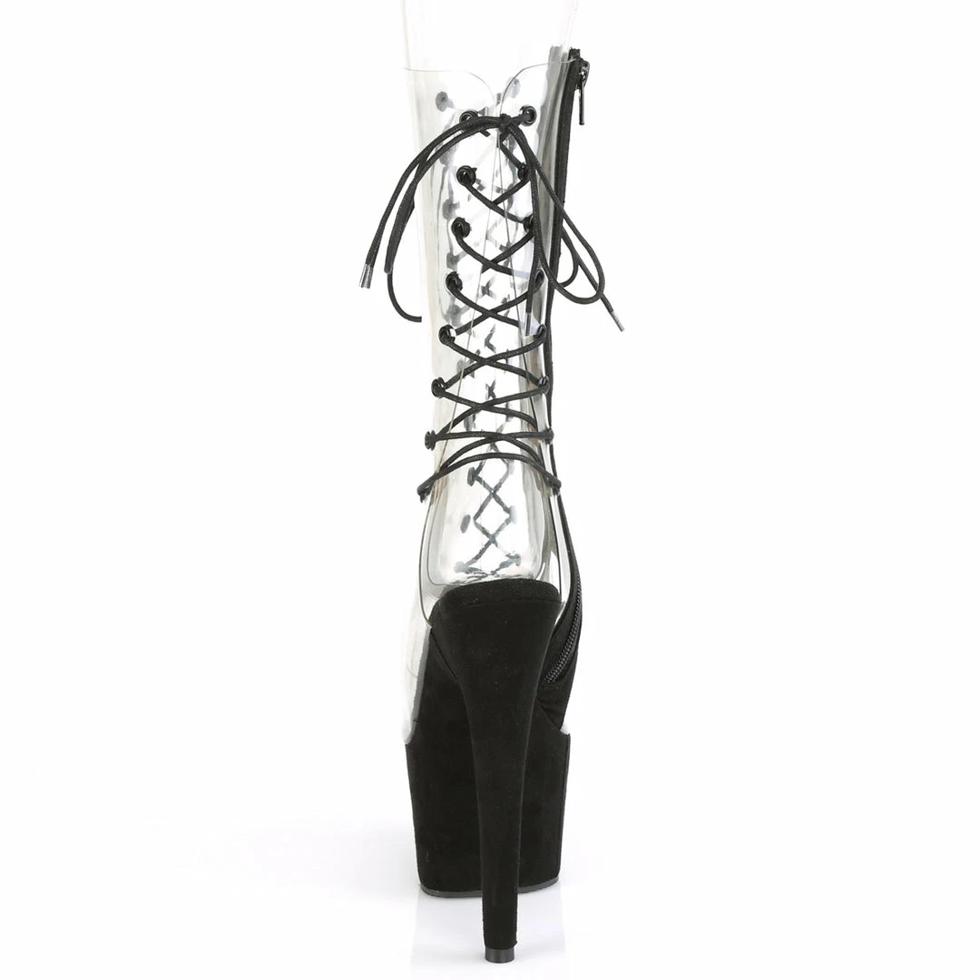 Pleaser Exotic Dancing ADORE-700-60FS - Clr/Blk Faux Suede 6 Pleaser Exotic Dancing ADORE-700-60FS - Clr/Blk Faux Suede