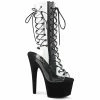 Pleaser Exotic Dancing ADORE-700-60FS - Clr/Blk Faux Suede