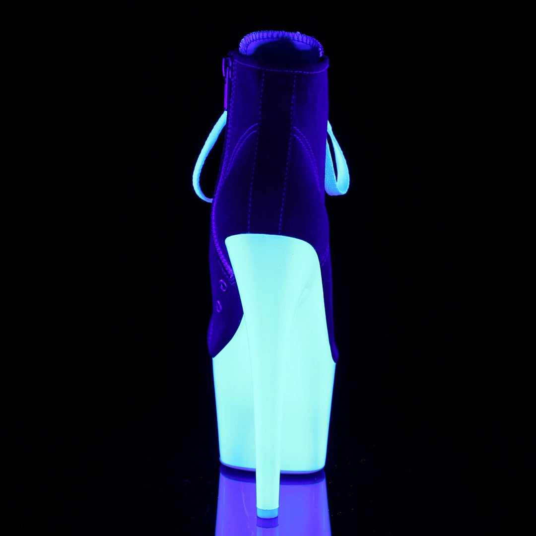 Pleaser Exotic Dancing ADORE-700SK-02 - Red Canvas/Neon White 6 Pleaser Exotic Dancing ADORE-700SK-02 - Red Canvas/Neon White