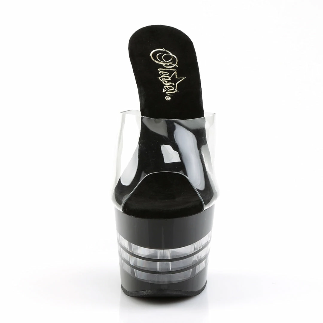 Pleaser ADORE-701LN - Clr/Blk 4 Pleaser ADORE-701LN - Clr/Blk