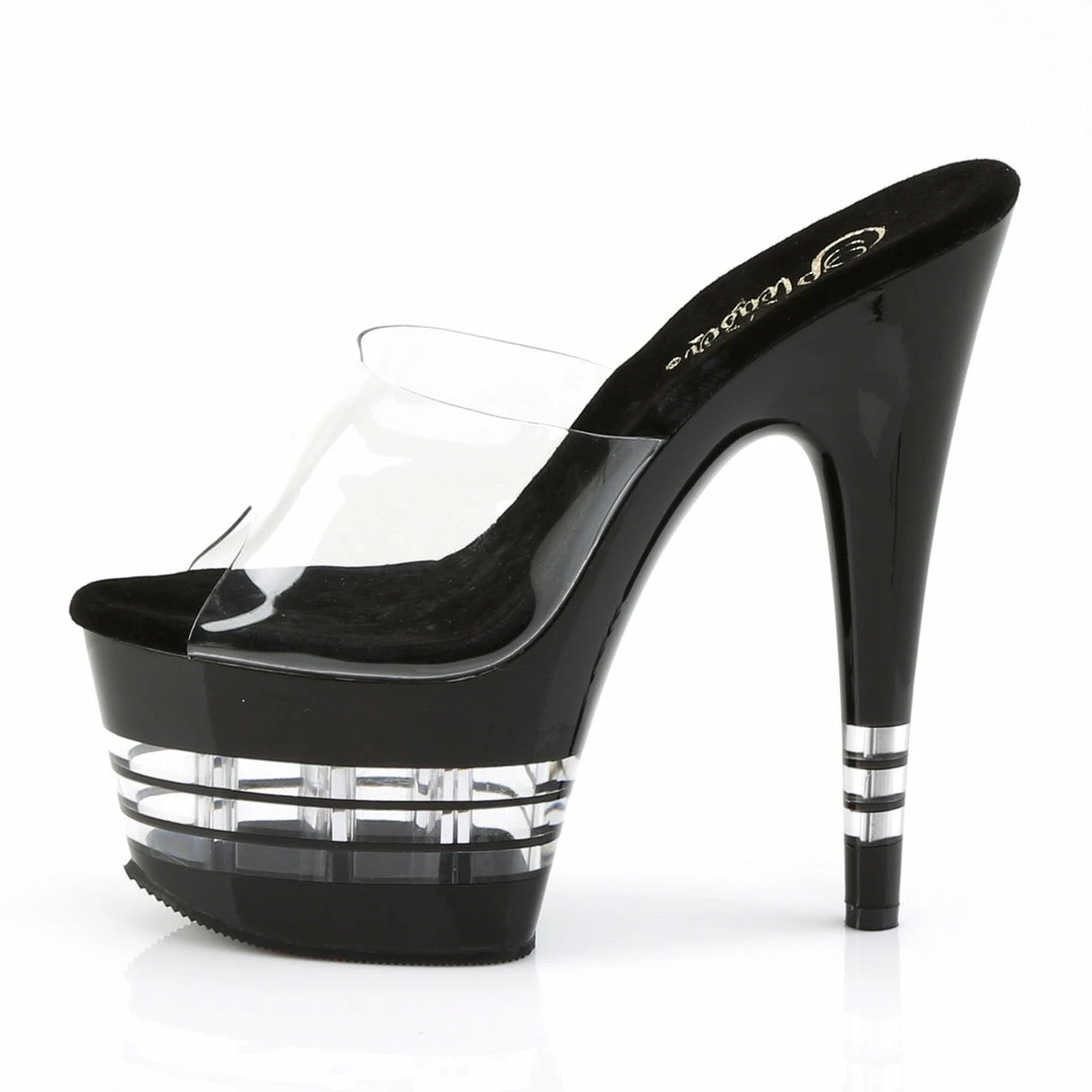 Pleaser ADORE-701LN - Clr/Blk 5 Pleaser ADORE-701LN - Clr/Blk