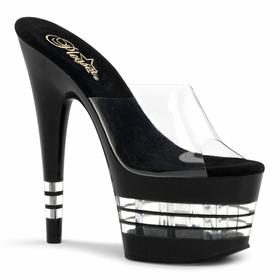 Pleaser ADORE-701LN - Clr/Blk 3 Pleaser ADORE-701LN - Clr/Blk