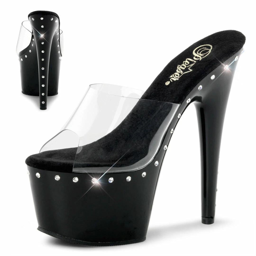Pleaser ADORE-701LS - Clr/Blk Exotic Dancing 3 Pleaser ADORE-701LS - Clr/Blk Exotic Dancing
