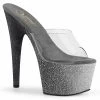 Pleaser ADORE-701OMBRE - Clr/Slv-Blk Ombre Mini Glitter Exotic Dancing